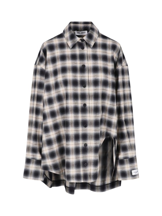 The Attico Classic Plaid Shirt with Asymmetrical Hem
