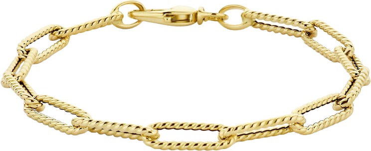 The House Of Blinckers THOB Armband 40.25194 14k Geelgoud Gedraaide Schakel 5.3mm Breed 19cm