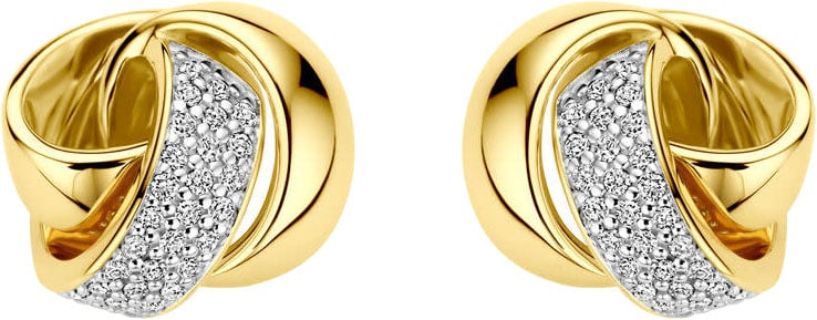 The House Of Blinckers THOB Oorbellen 40.30364 14k Geelgoud 0.19crt H SI Diamant Knoop