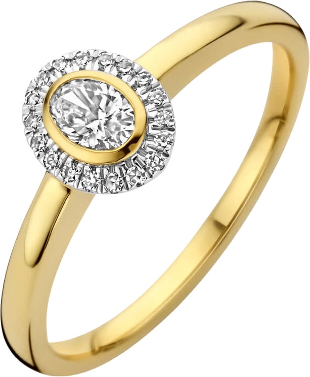 The House Of Blinckers THOB Ring 40.31857 14k Geelgoud met 0.25ct GH SI Diamant Maat 17.75