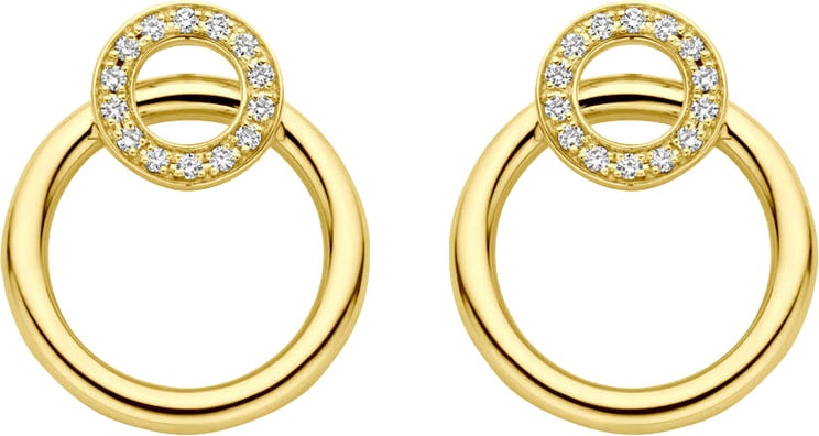 The House Of Blinckers THOB Oorbellen 40.33487 14k Geelgoud met 0.11ct GH SI Diamant 16x13.5mm