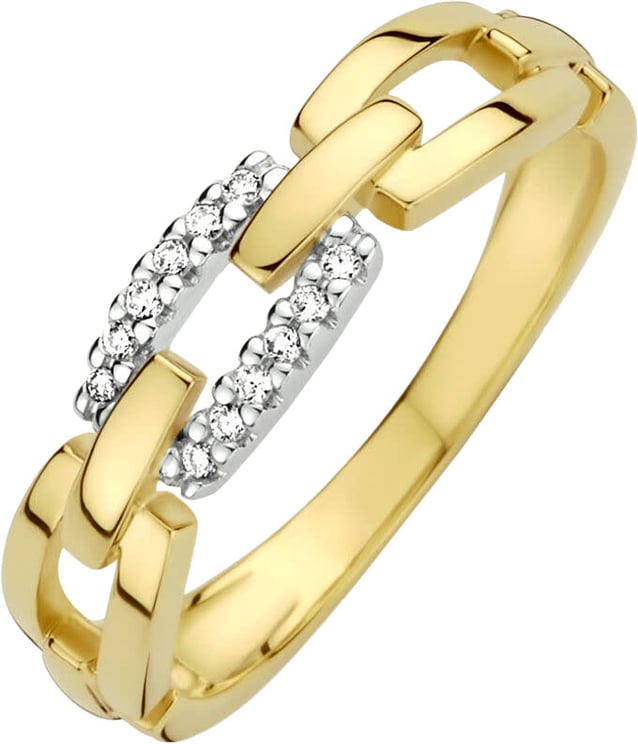The House Of Blinckers THOB Ring 42.08686/16.5 14k Geelgoud met 0.05 crt H SI Briljant geslepen Diamant Maat 16.5