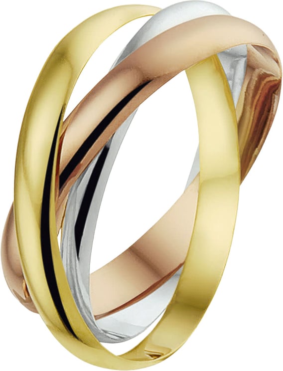 The House Of Blinckers THOB Ring 43.00459/17,25 14k Tri-color Goud Trinity Maat 17,25