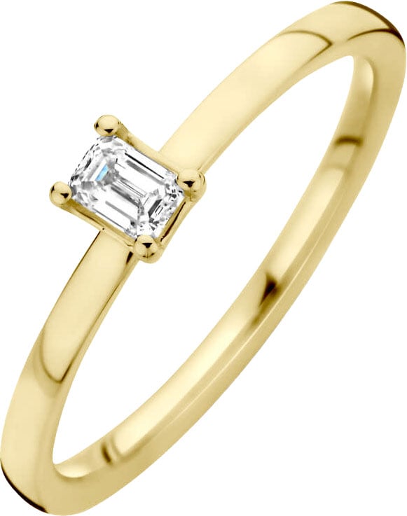 The House Of Blinckers THOB Ring 70.00204/18 18k Geelgoud met 0.15ct G SI Baquette geslepen Diamant Maat 18