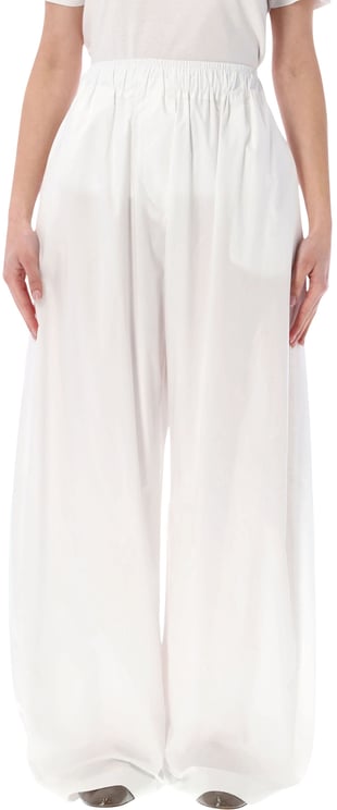 The Latest Dora Elastic Band Pant Bianco