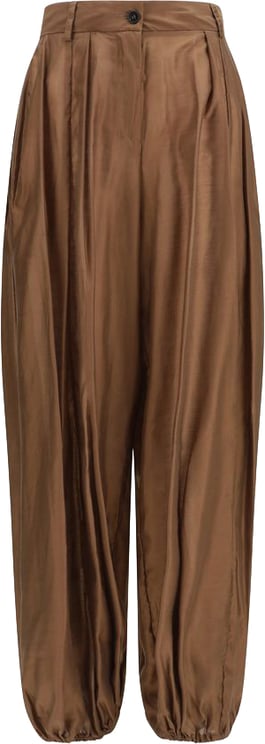 The Latest The Latest Brown Polyester Casual Pants