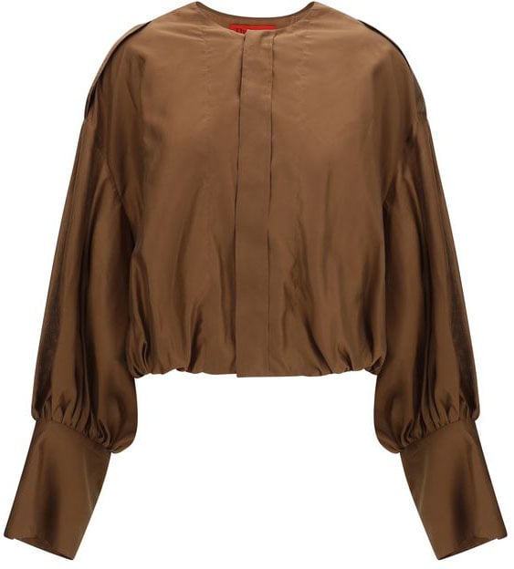 The Latest The Latest Brown Lycra Shirt