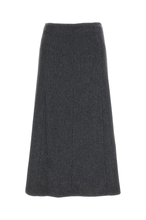 The Latest Grey Erica Wool-Blend Midi Skirt