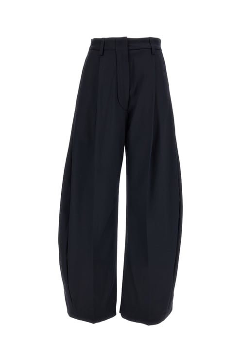 The Latest Blue Billie Wool-Blend Wide-Leg Pants