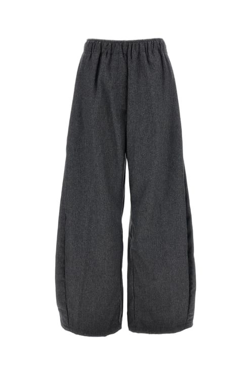 The Latest Grey Dora Wool-Blend Wide-Leg Pants