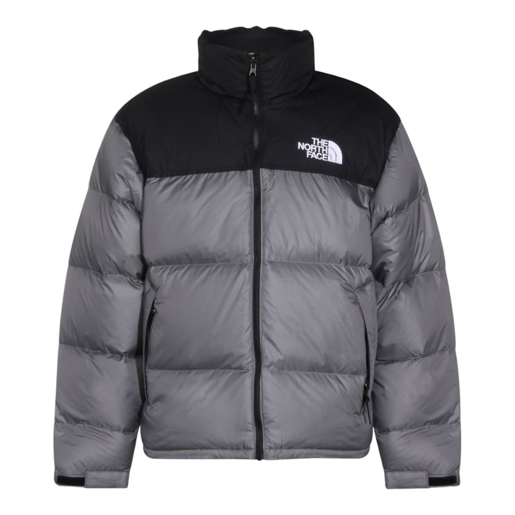The North Face High Collar Puffer Coat With Two-Tone Design
