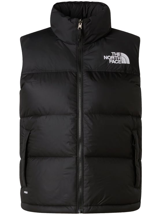 The North Face Black Retro Nuptse High-Collar Puffer Vest