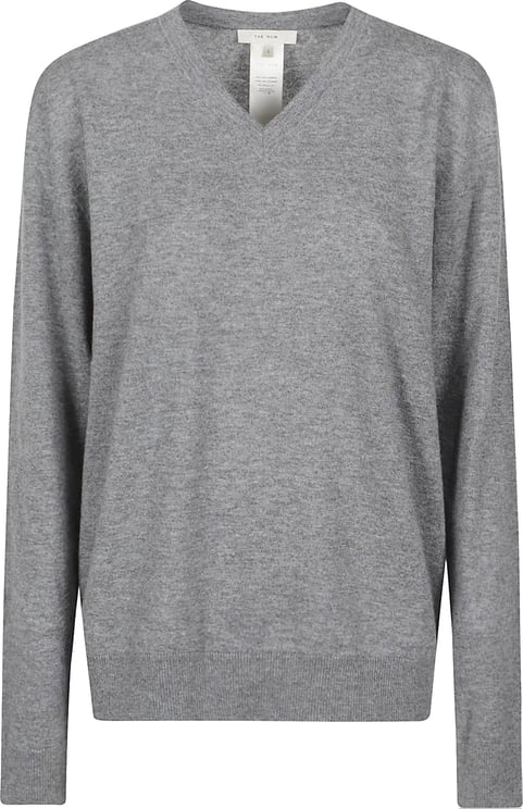 The Row Nian V-Neck Knit Long-Sleeve Top