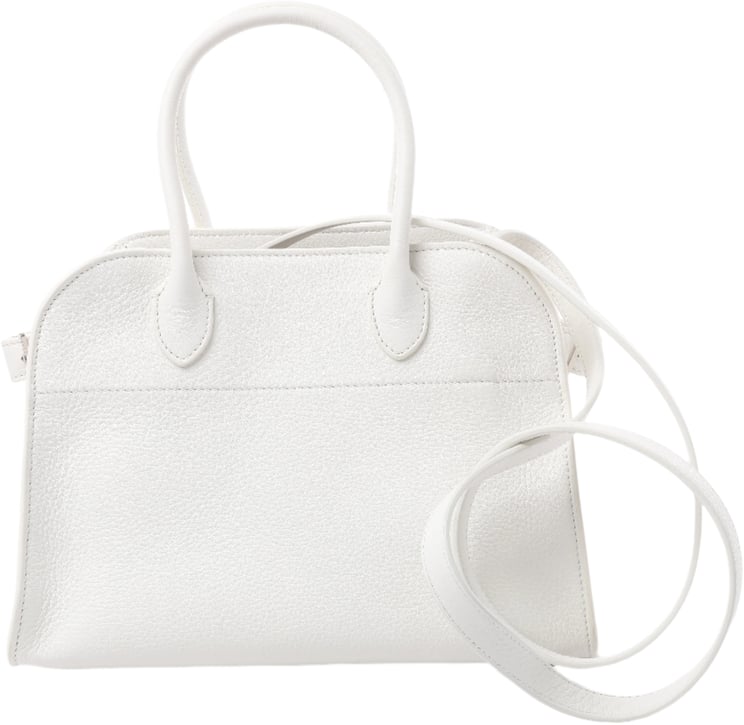 The Row The Row Soft Margaux 10 Leather 2Way Handbag in White