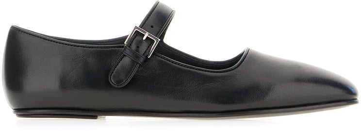The Row The Row Black leather Ava ballerinas