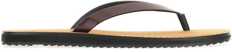 The Row The Row Two-tone leather City thong sandals