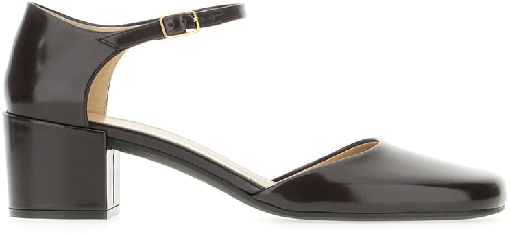 The Row The Row Dark brown leather pumps