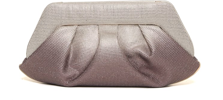 Themoirè Clutch Strass Silver Rose