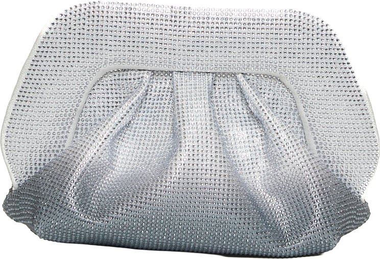 Themoirè Clutch Strass Degrade Silver Fumè