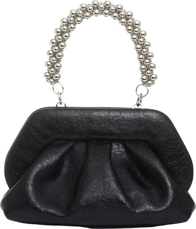 Themoirè Clutch Manico Catena Nera