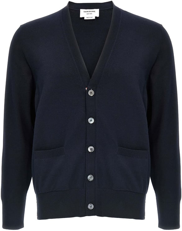 Thom Browne Thom Browne Blue Cotton Cardigan