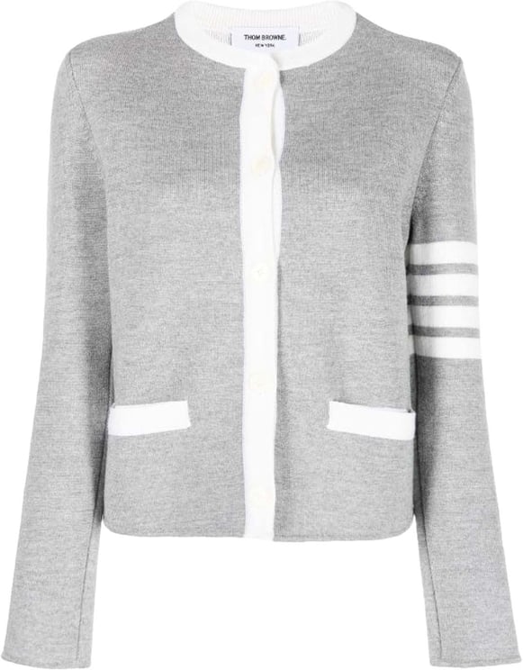 Thom Browne Thom Browne 4- Bar Wool Cardigan