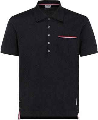 Thom Browne Thom Browne Gray Cotton Polo Shirt