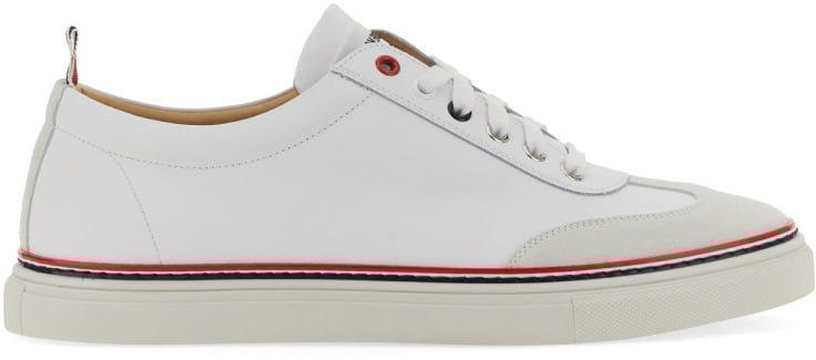Thom Browne LOW-TOP LEATHER SNEAKER