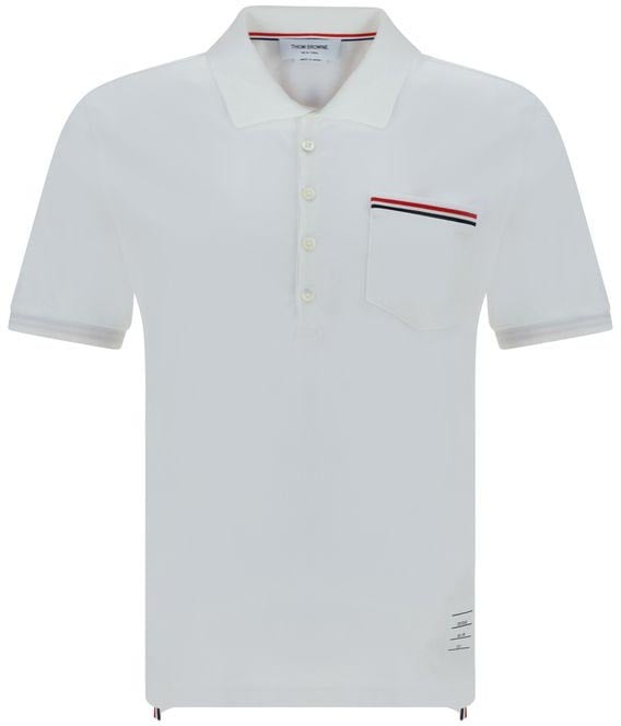 Thom Browne Thom Browne White Cotton Polo Shirt