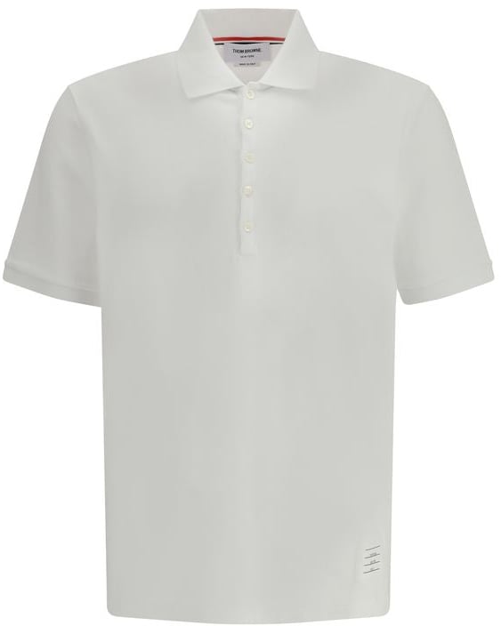 Thom Browne Thom Browne White Cotton Polo Shirt
