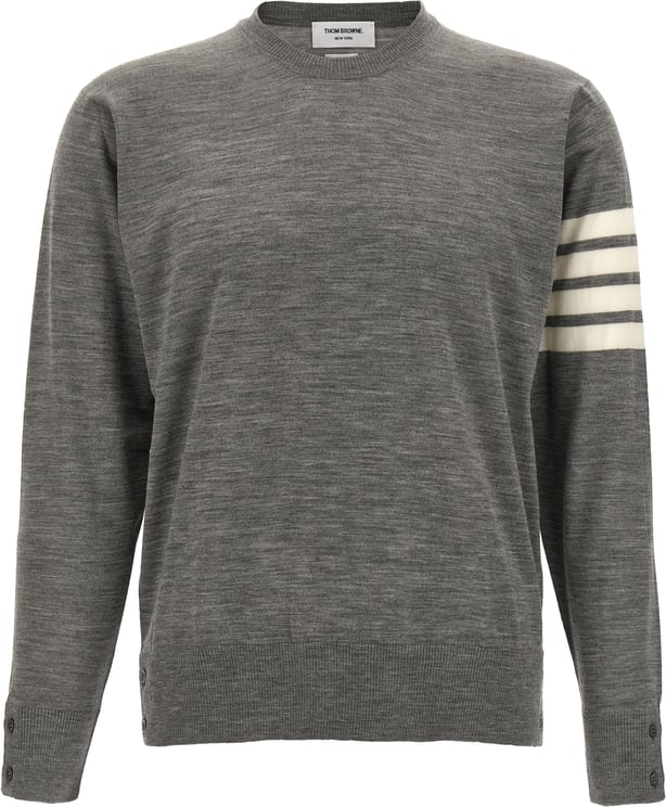 Thom Browne Thom Browne Gray Virgin Wool Cardigan