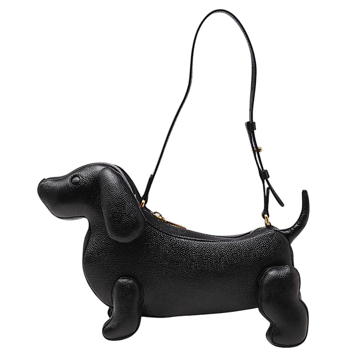 Thom Browne Sculptural Dachshund-Shaped Handbag With Adjustable Strap