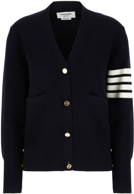 Thom Browne Thom Browne Midnight blue wool cardigan