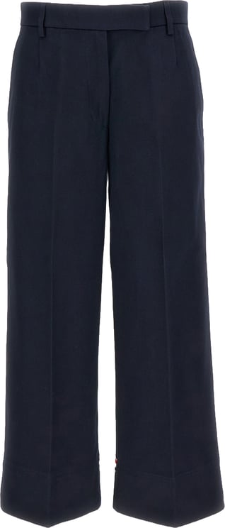 Thom Browne Blue Cotton Gabardine Chino Trousers