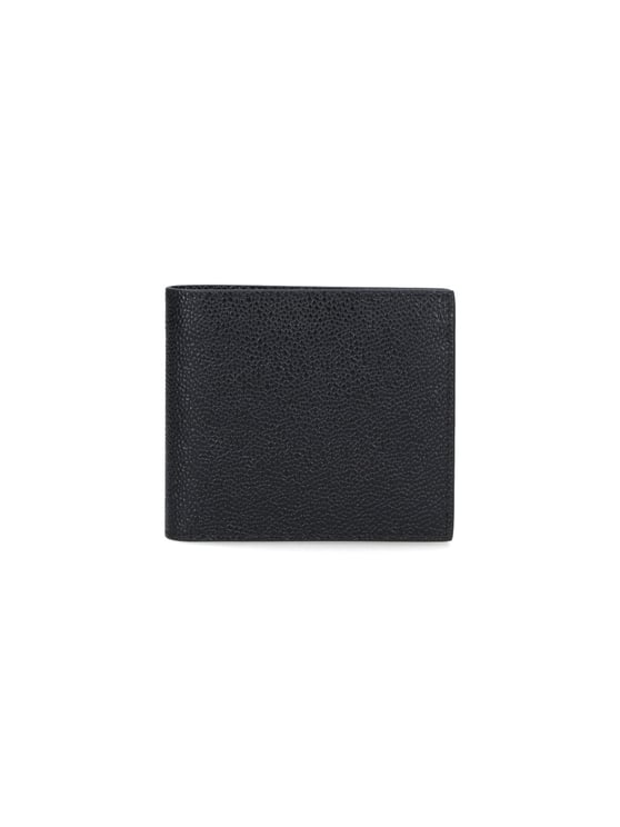 Thom Browne Textured Bifold Wallet with Striped Interior Detail