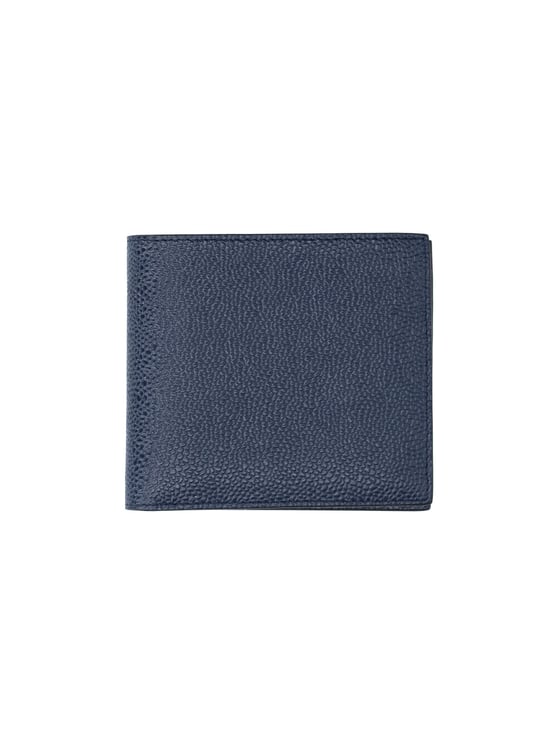 Thom Browne Blue Textured Leather Bifold Wallet