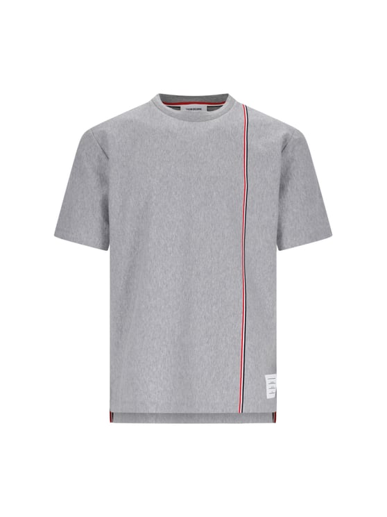 Thom Browne Lightweight Grey T-Shirt With Classic Crew Neckline