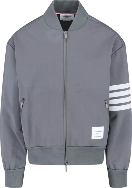 Thom Browne "4 Bar" Bomber Jacket – Grey