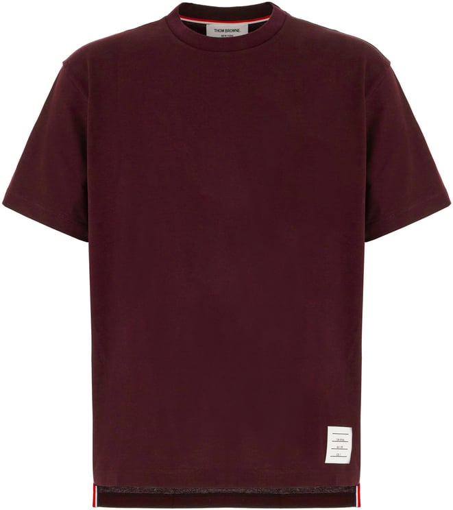 Thom Browne Thom Browne Burgundy cotton t-shirt