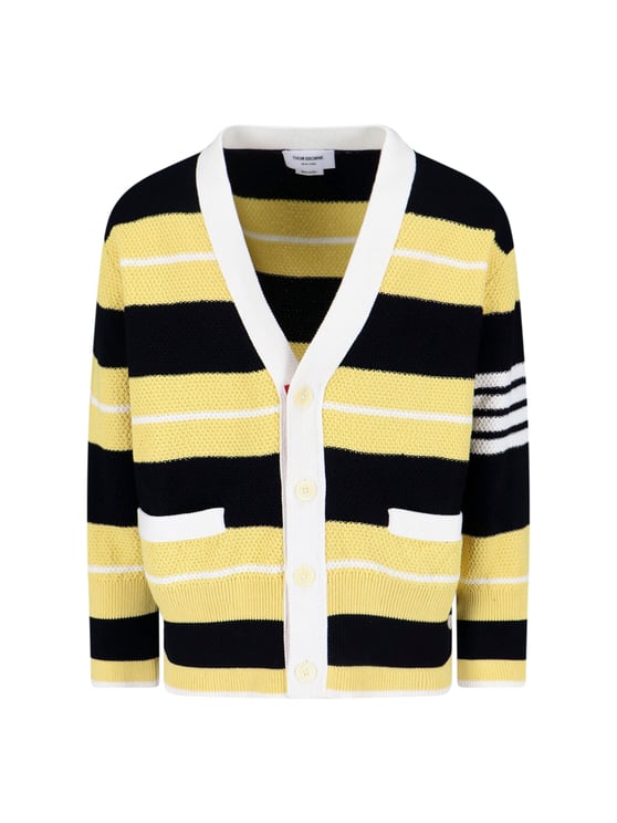 Thom Browne Striped Cardigan – Yellow