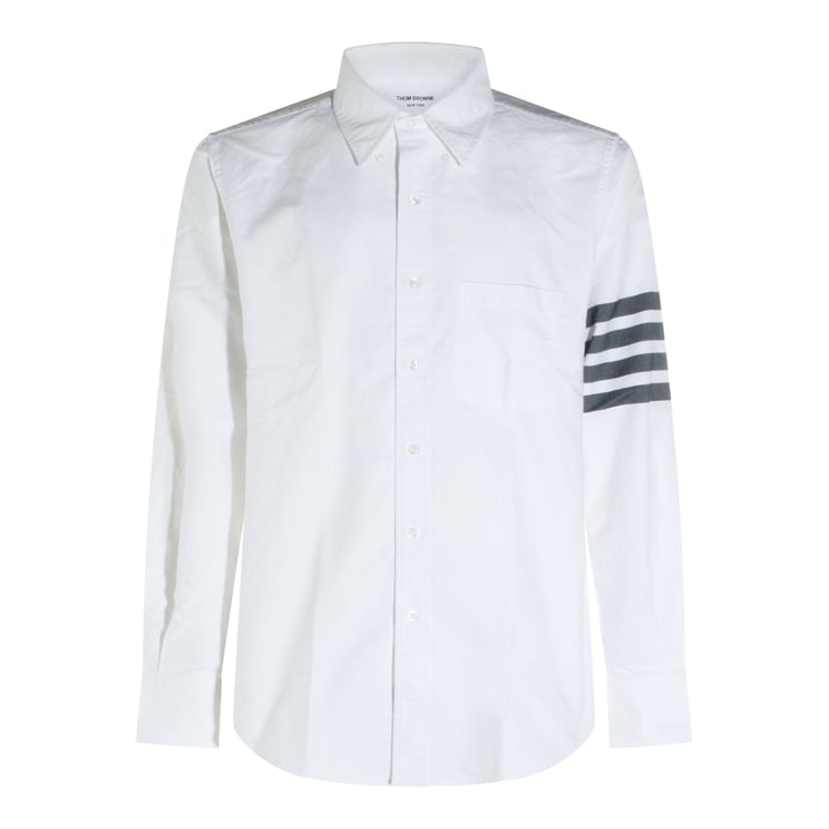 Thom Browne White 4-Bar Cotton Shirt