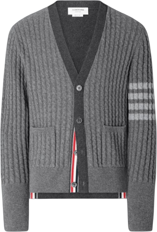 Thom Browne 2-IN-1 BABY CABLE MERINO WOOL 4 BAR CARDIGAN