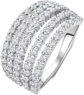 Ti Sento Ti Sento Ring 12425ZI/56 Zilver met 5 Banen Zirkonia Maat 56