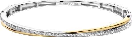 Ti Sento Ti Sento Armband 23045ZY Bangle Zilver Bi-color met Zirkonia Maat 60