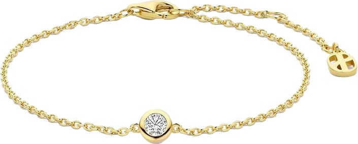 Ti Sento Ti Sento Armband 23092ZY Zilver met 14k Geelgouden Plating met Zirkonia