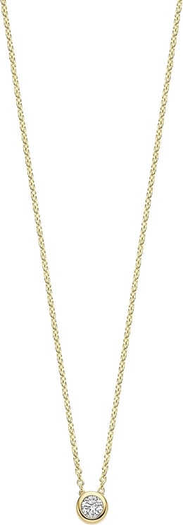 Ti Sento Ti Sento Collier 34124ZY/42 Zilver met 14k Geelgouden Plating met Zirkonia 42cm