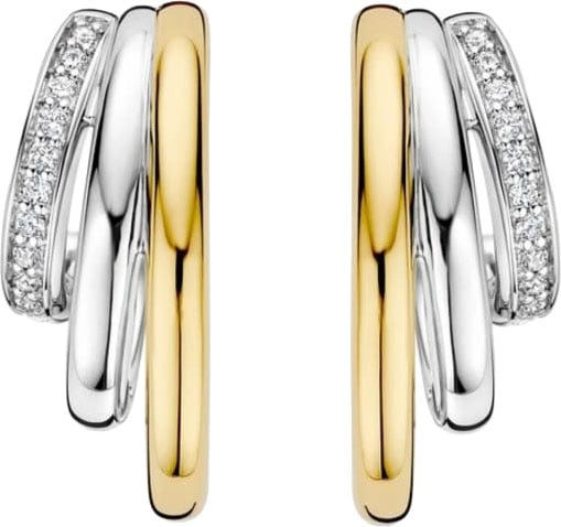 Ti Sento Ti Sento Oorbellen 78068ZY Zilver met 14k Geelgouden Plating