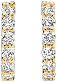 Ti Sento Ti Sento Oorbellen 7956ZY Zilver met Goude Plating en Zirkonia 12mm