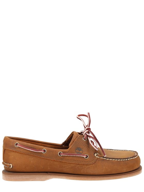 Timberland Natural Classic Boat White Stitching Loafers