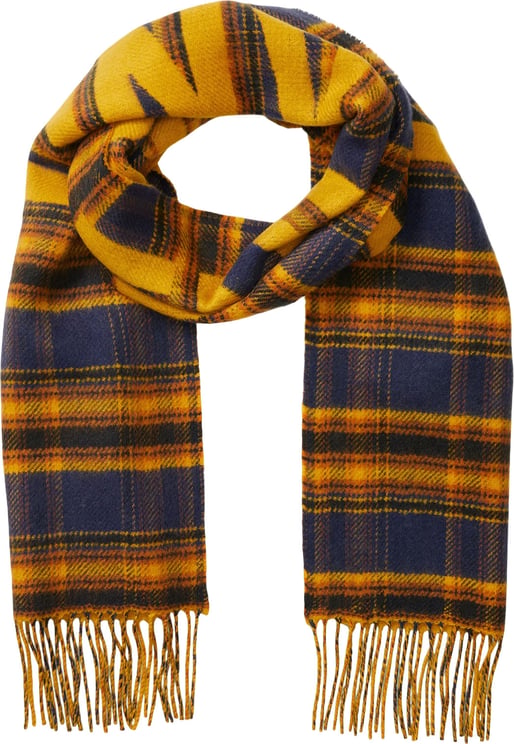 Timberland Sciarpa in Tartan Gialla e Blu